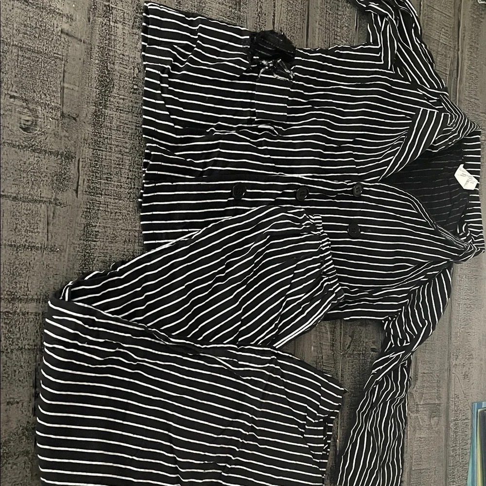 Jack Skellington withered Black and White Striped suit, child’s size Large